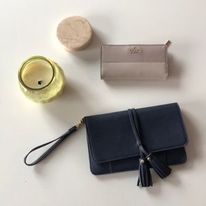 Bundle! Kate Spade wallet and Navy Blue Clutch